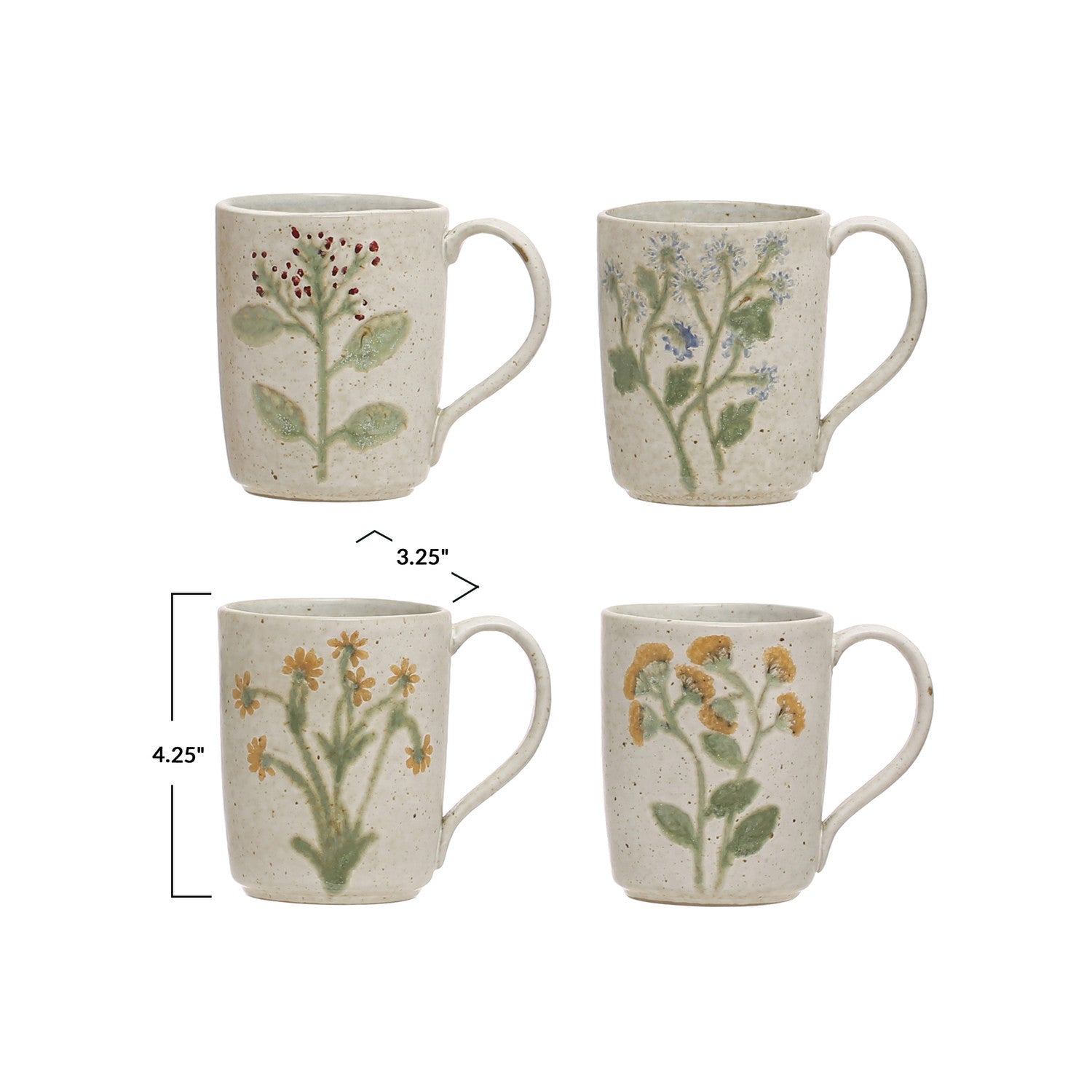 Hand Painted Floral Mug