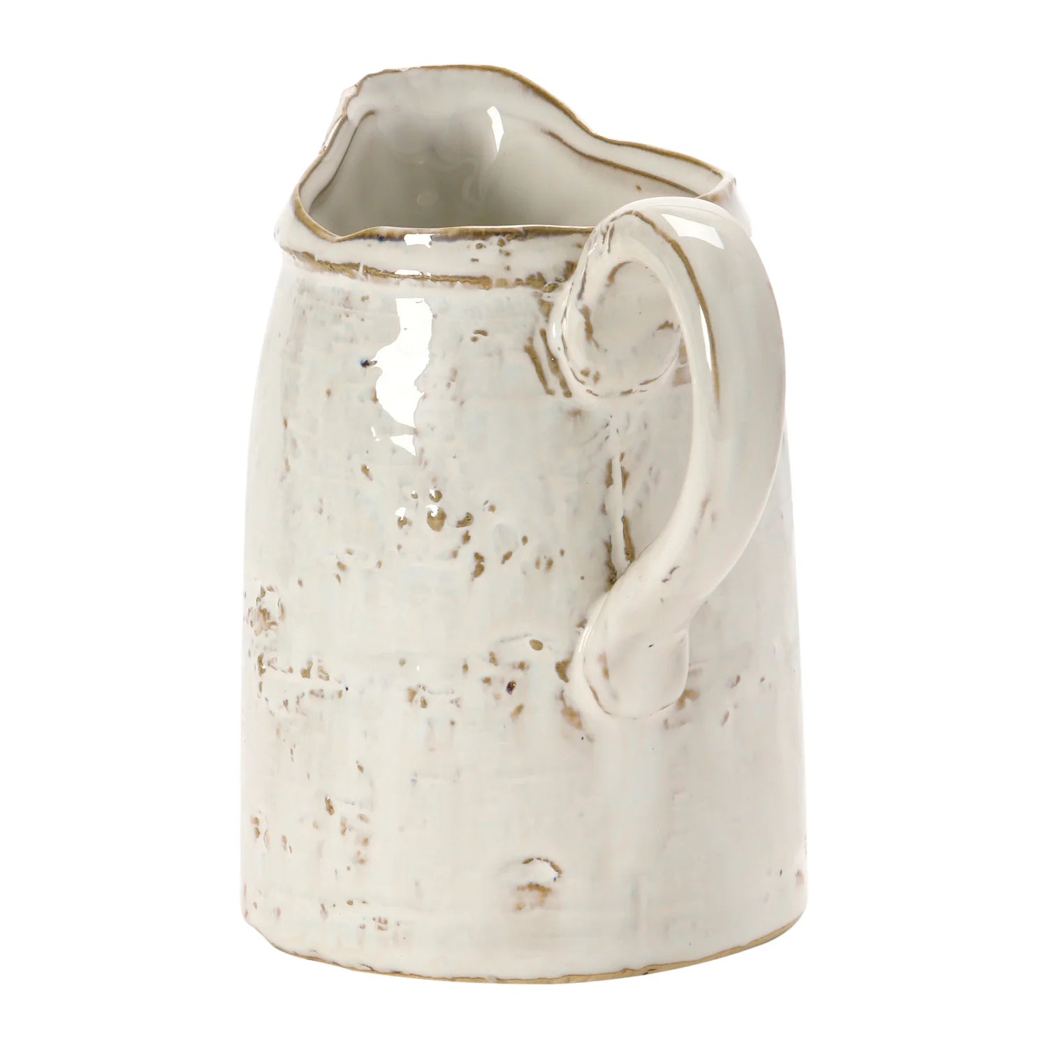 White Stoneware Pitcher