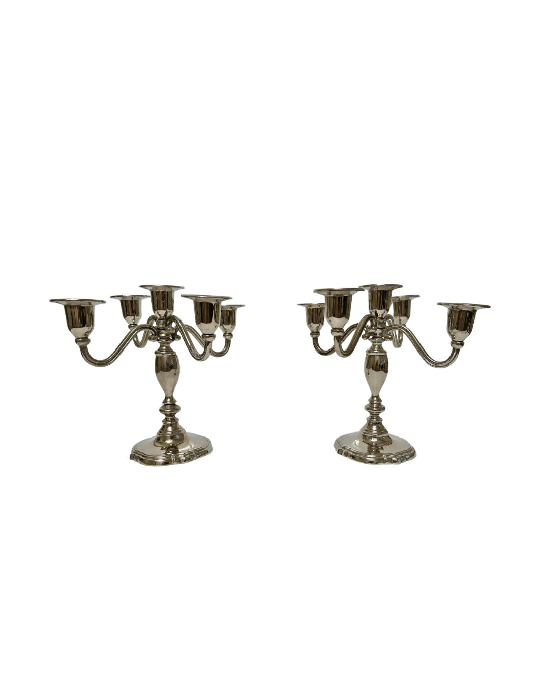 Vintage Silver Candelbra Pair S/2