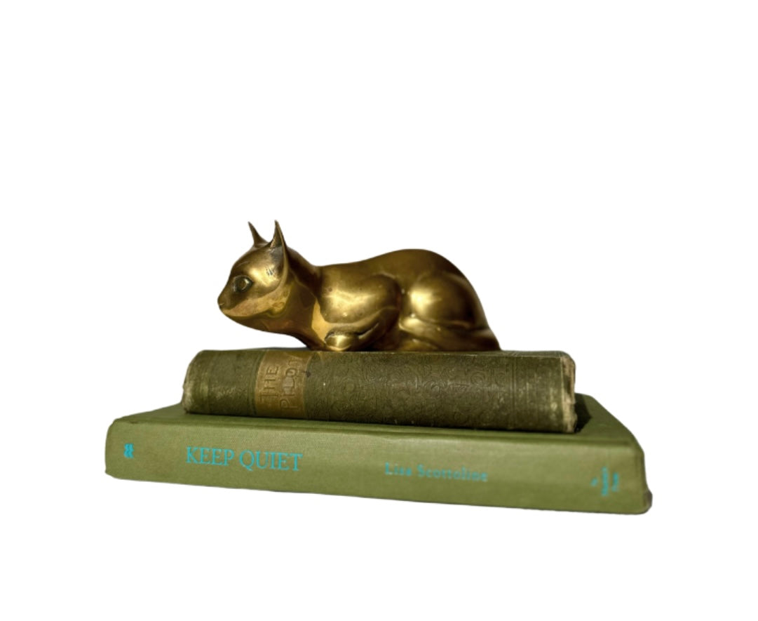 Vintage Brass Cat Figurine