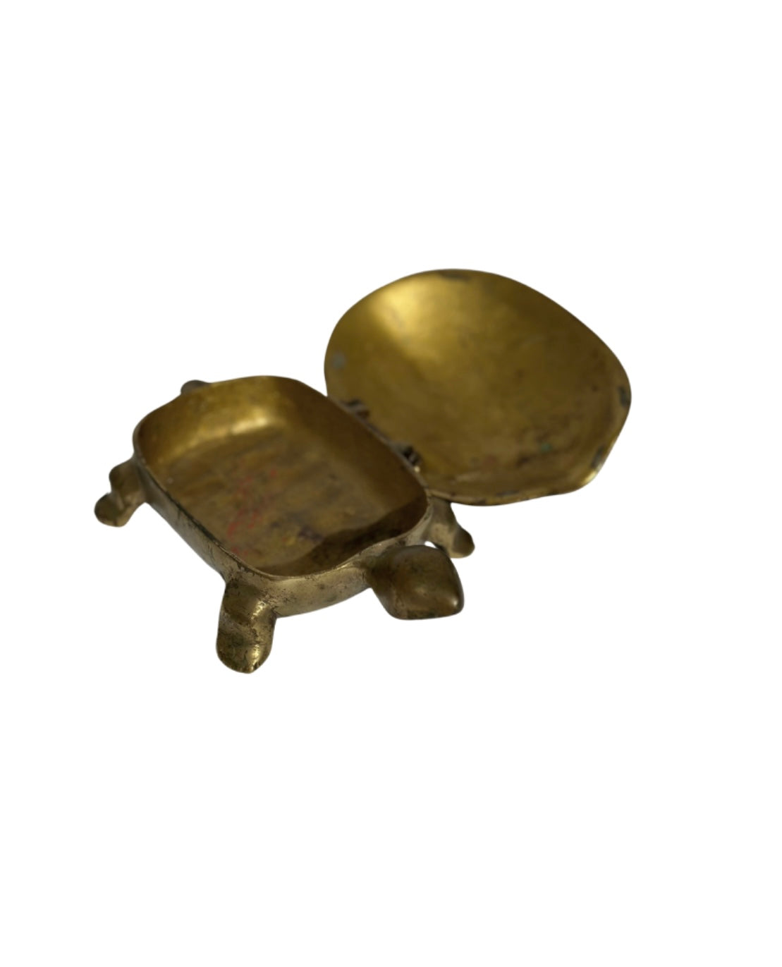 Vintage Brass Turtle Trinket Box