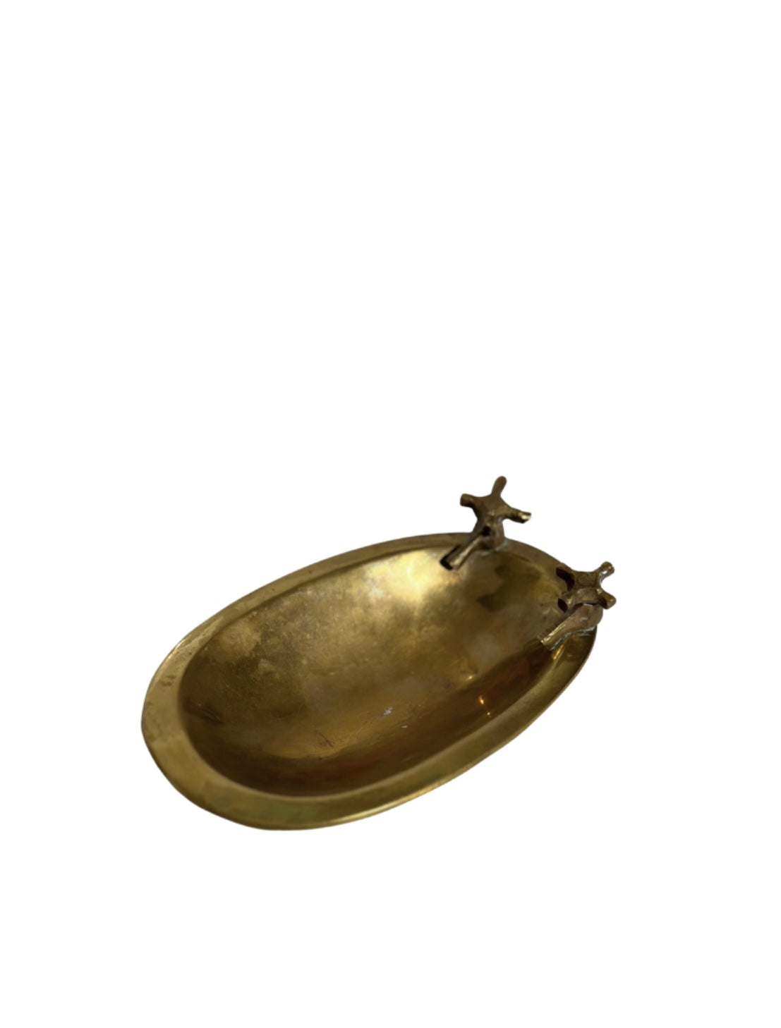 Vintage Brass Bathtub Soap Dish