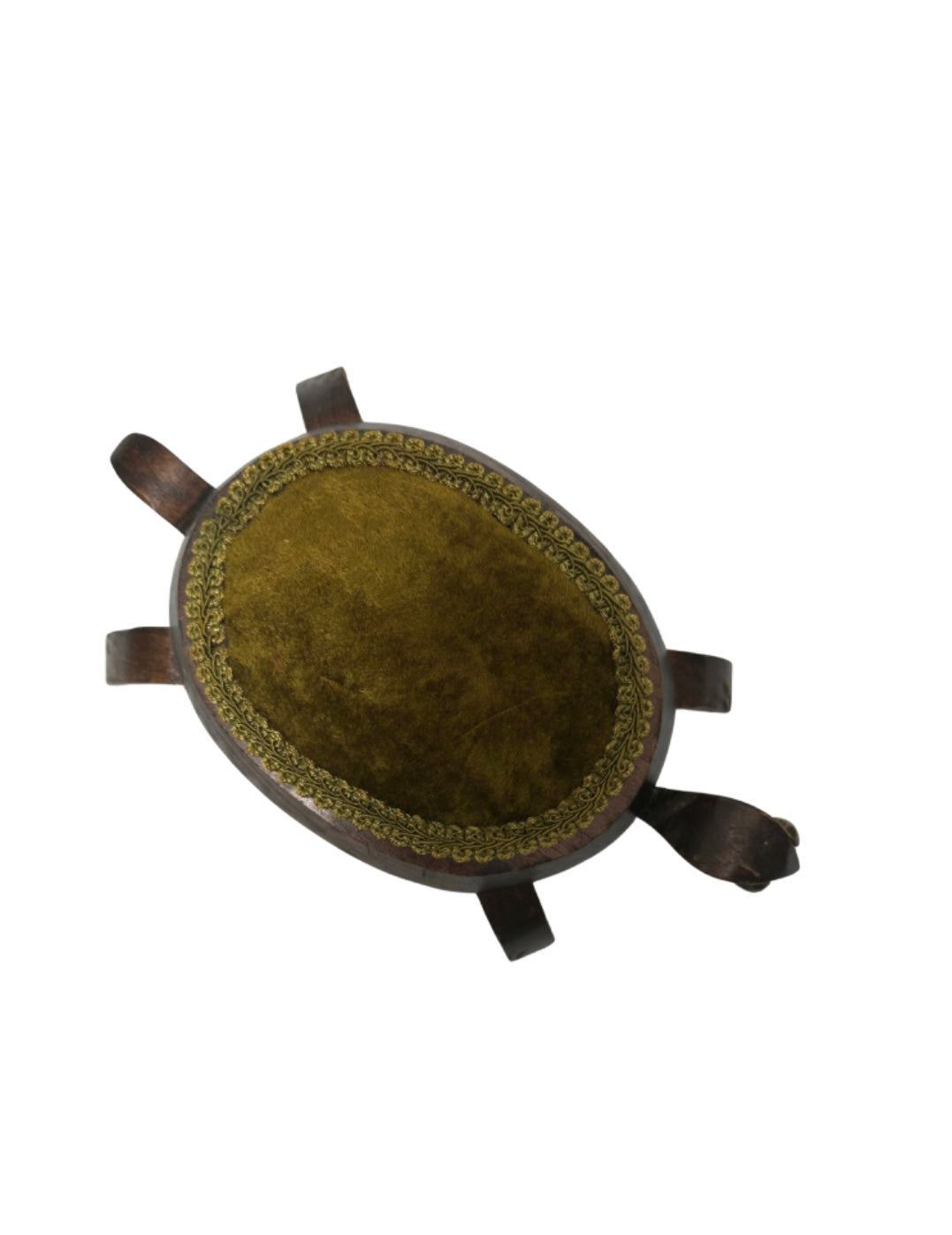 Vintage Wood Turtle Green Velvet