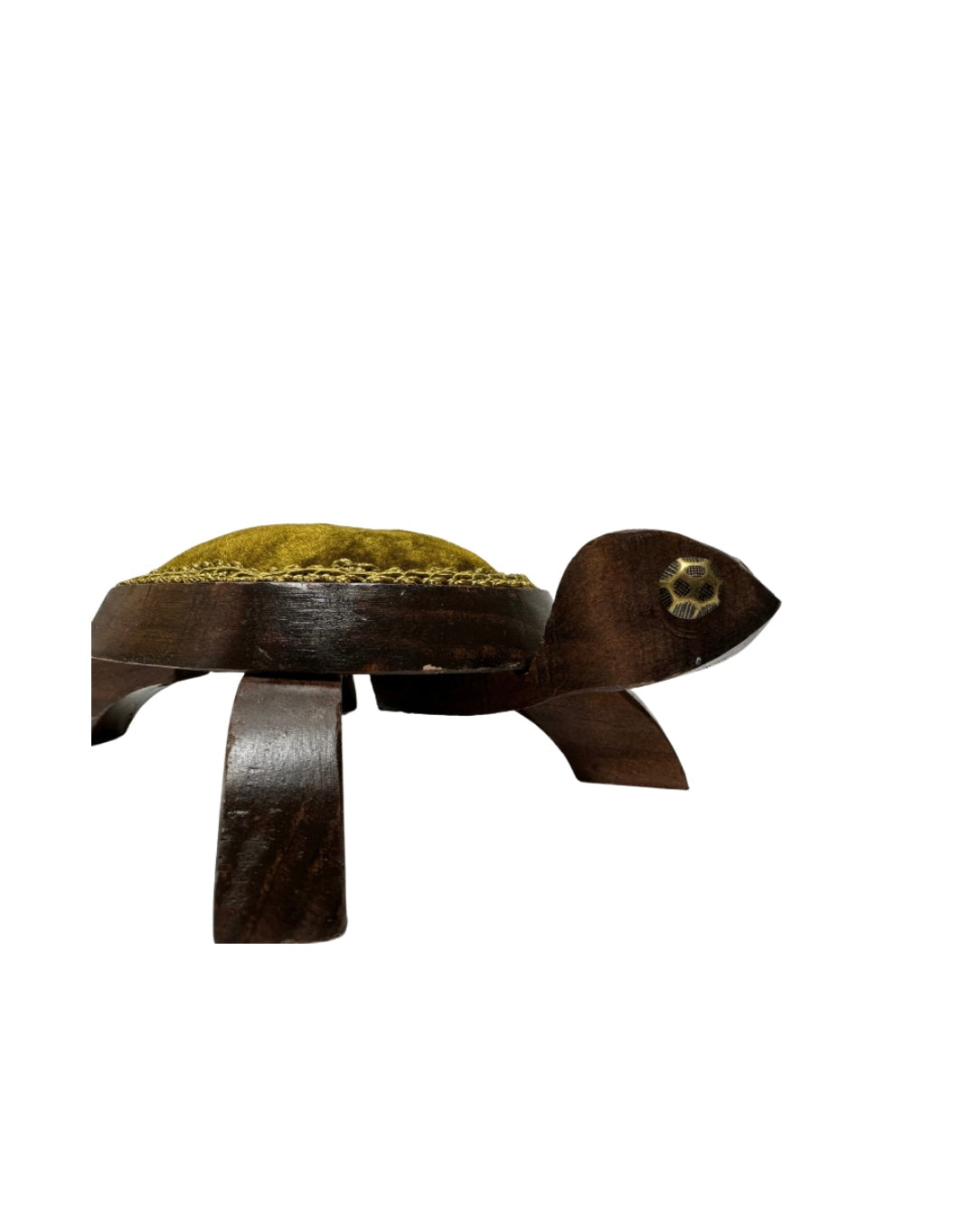 Vintage Wood Turtle Green Velvet