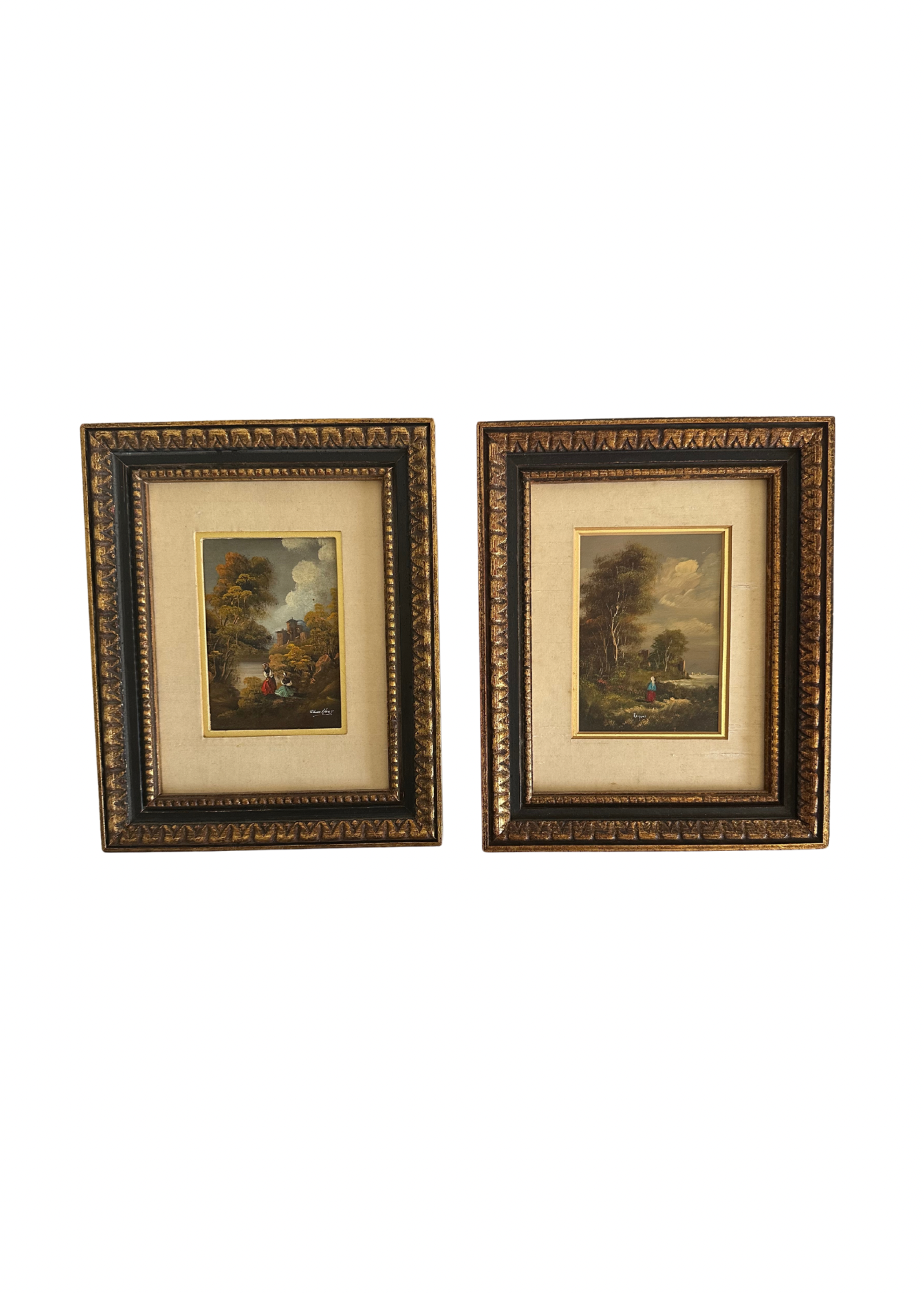 Vintage Oil Painting S/2