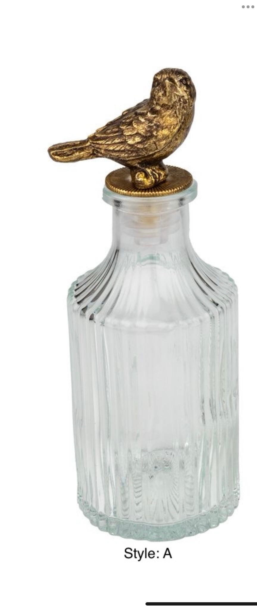Glass Bird Bottle