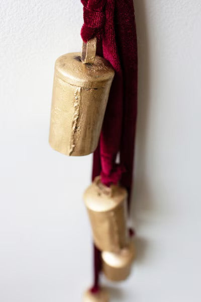 Gold Bells Red Velvet Rope -M