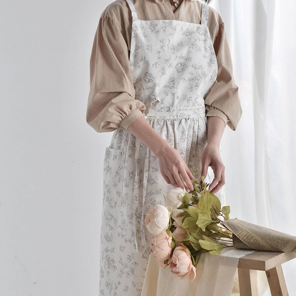 Floral Print Apron