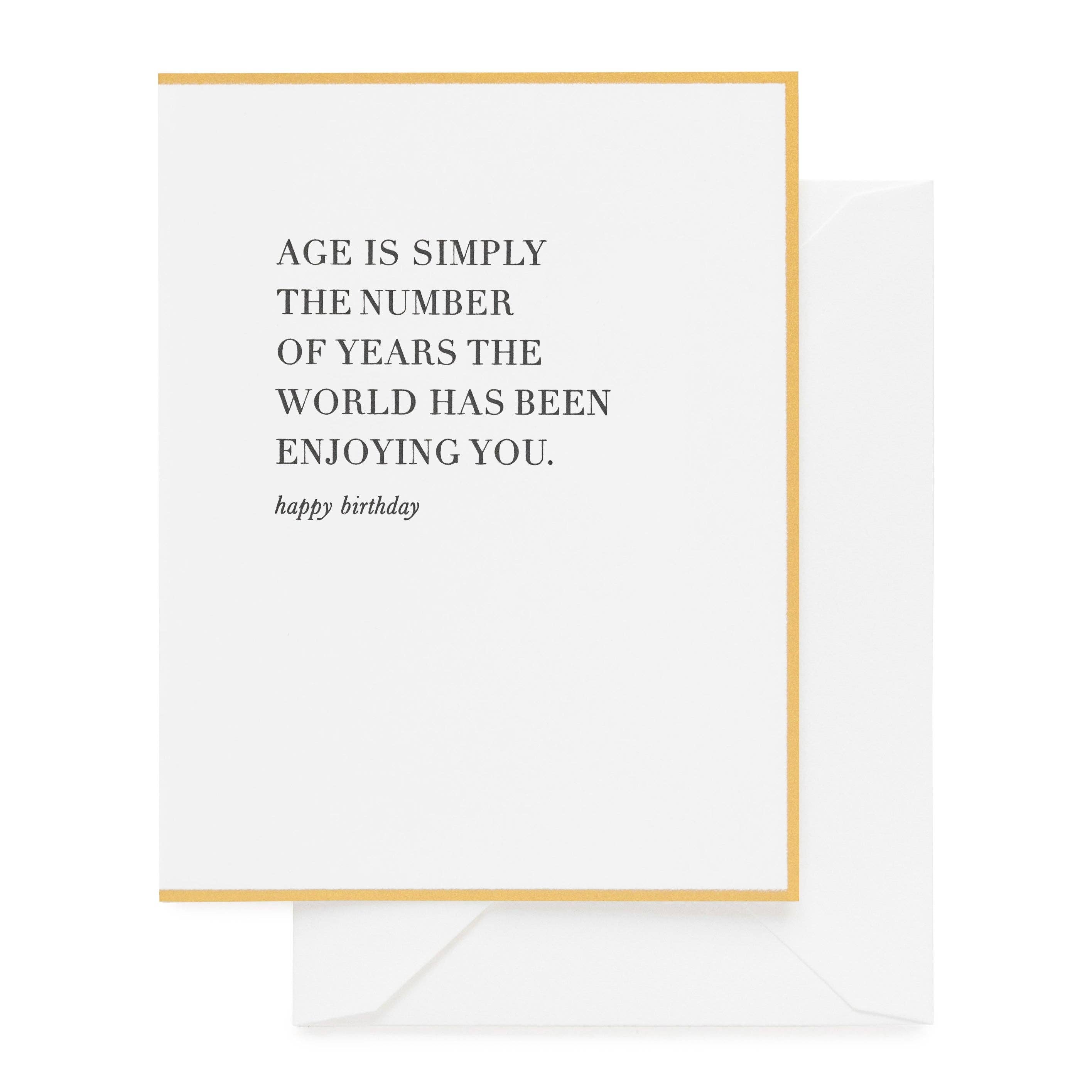 Simply A Number Birthday Card