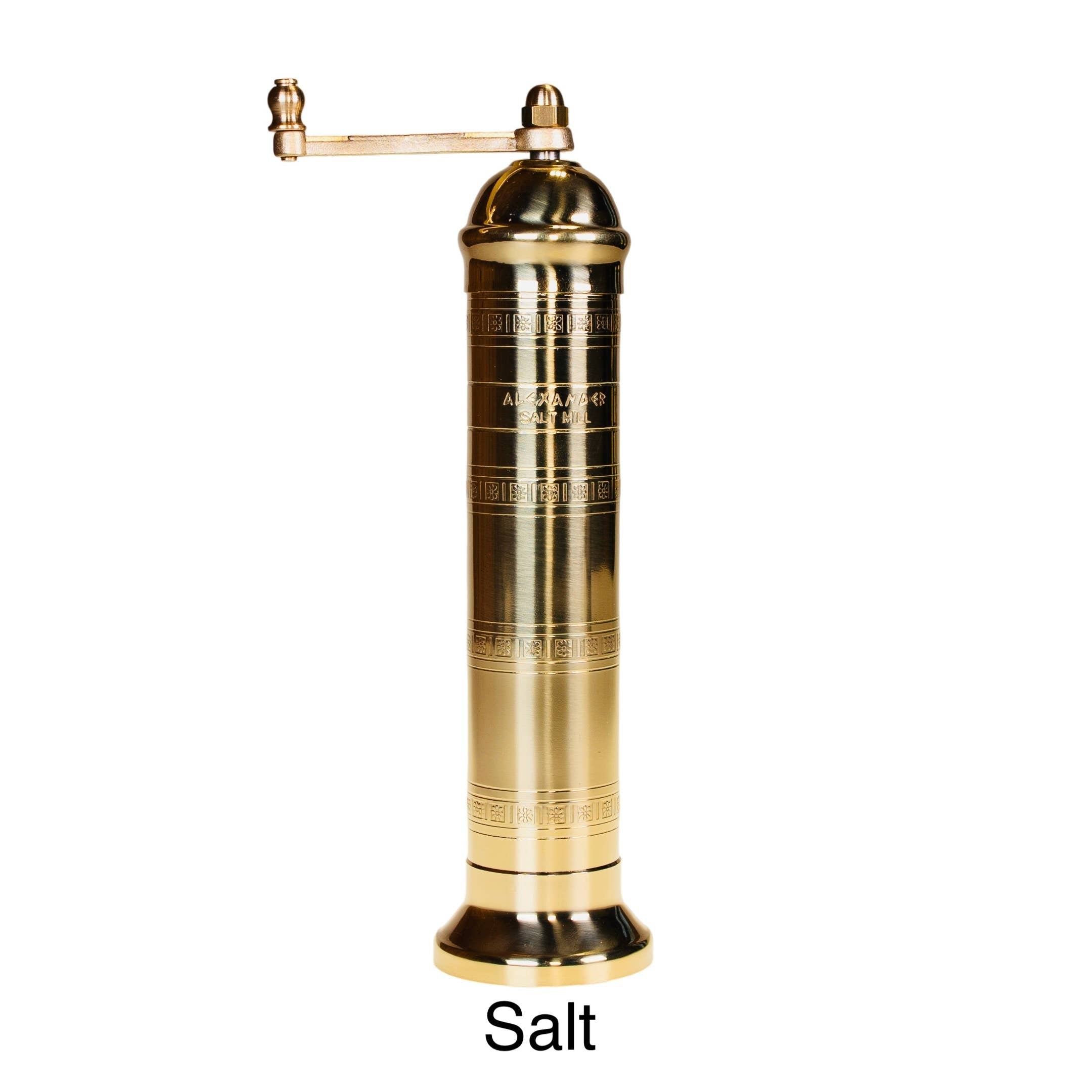 Brass Salt Mill 8”