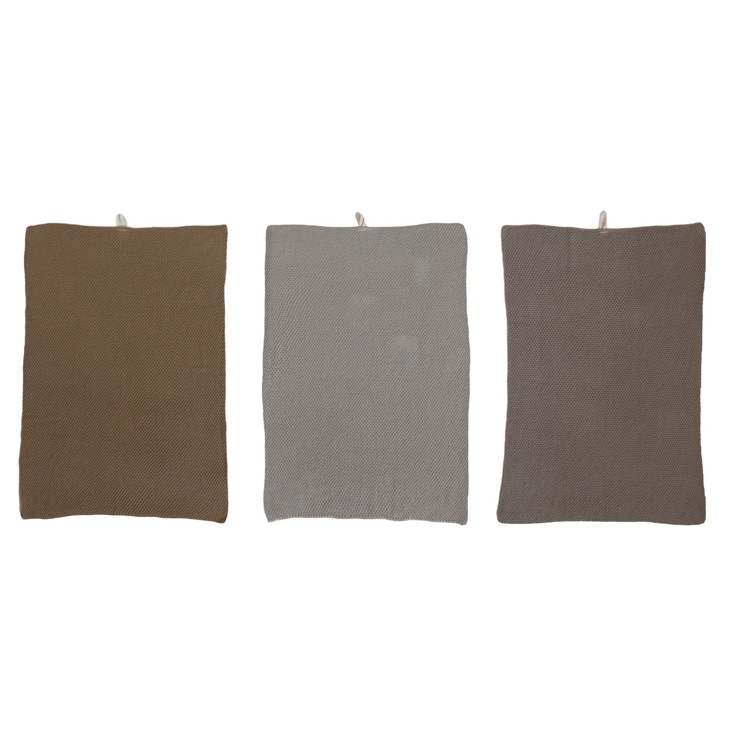Cotton Knit Tea Towels, 3 Colors