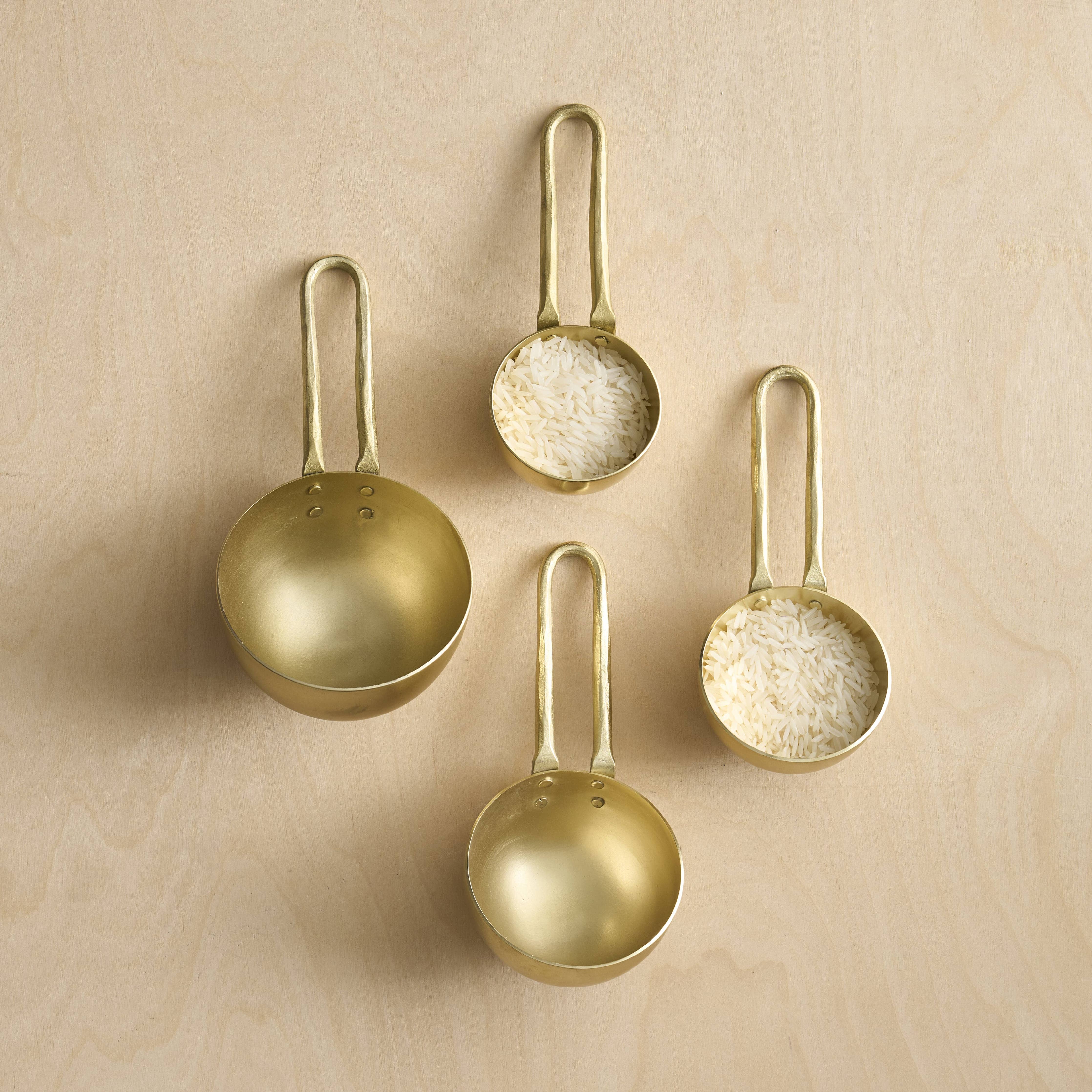 Brass Measuring Scoops S/4