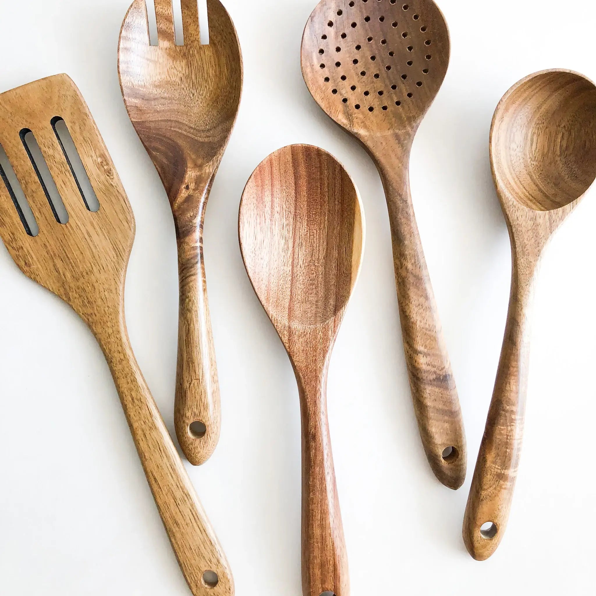 Wood Kitchen Utensils S/5