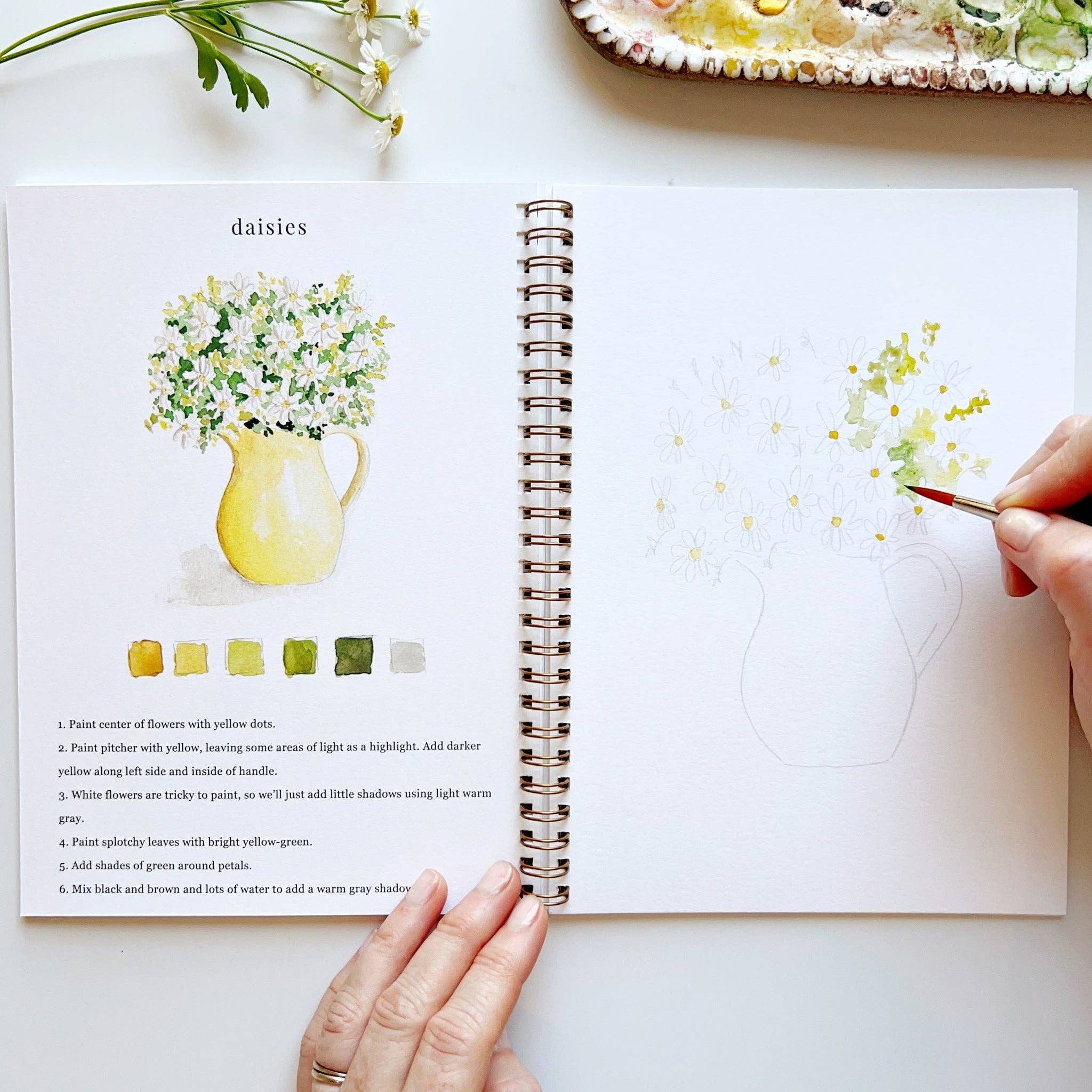 Flower Watercolor Book